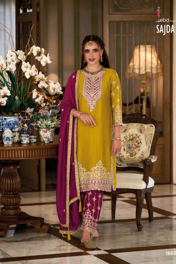 Isavasyam Sharvi 10005 - Pure Cambric Cotton Chikan & Hand Work Stitched Suit