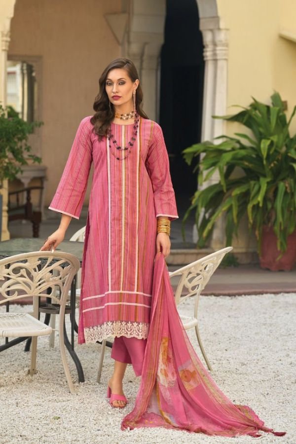 Deepsy Bin Saeed 10003 - Pure Cotton With Heavy Self Embroidery Suit