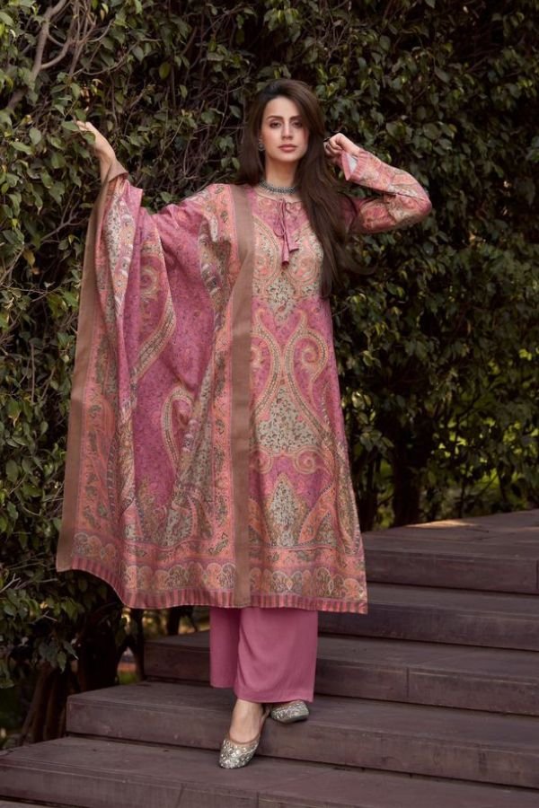 Varsha Isha 04 - Premium Cotton Solid With Embroidery And Lace Suit
