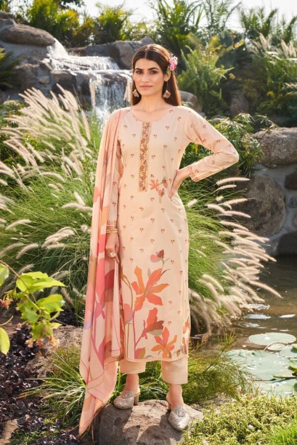 Kesar Lotus Velley 1604 - Pure Lawn Cotton Printed With Embroidery Suit