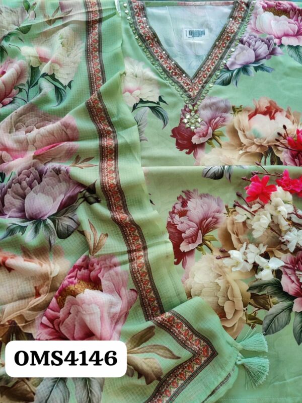 Beautiful Cotton Floral Embroidery Suit