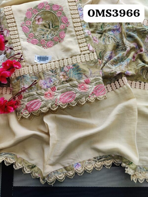 Beautiful Soft Muslin Embroidery Suit