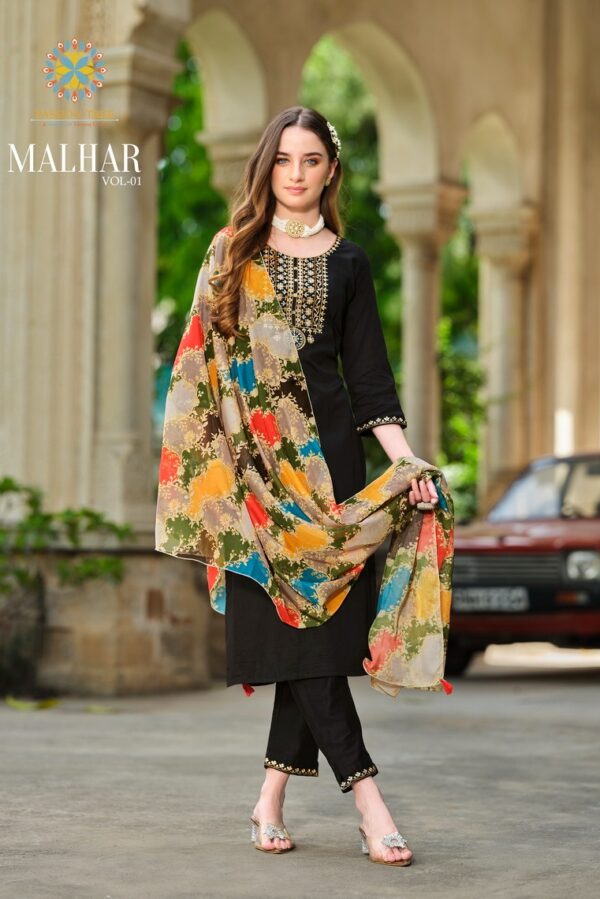 Passion Tree Malhar 1006 - Roman Silk Embroidered Stitched Suit