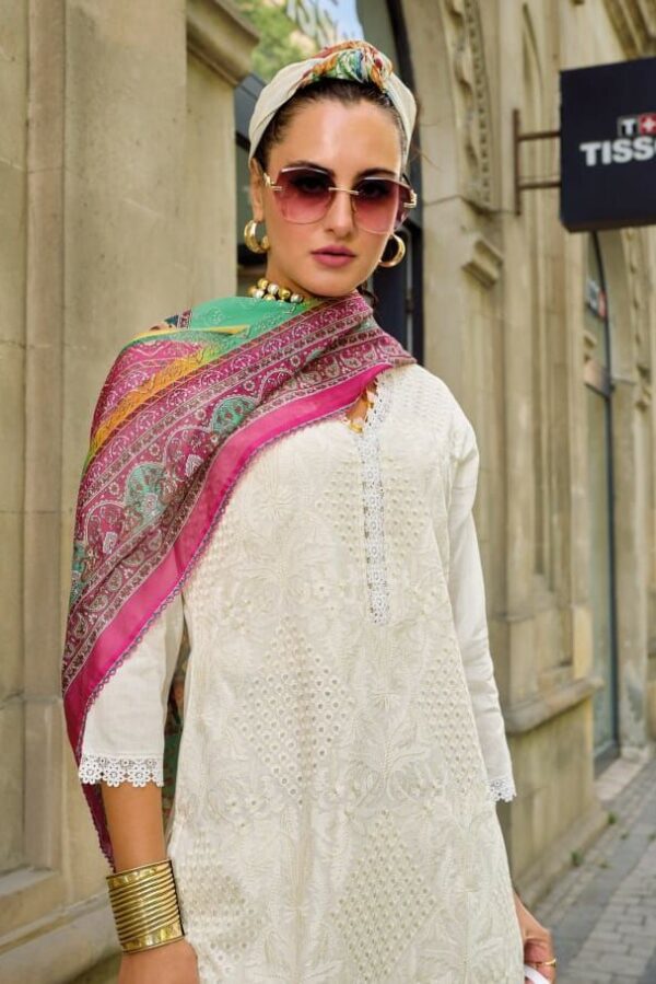 Zaveri Alisha 1320 - Cotton With Embroidery Work Stitched Suit