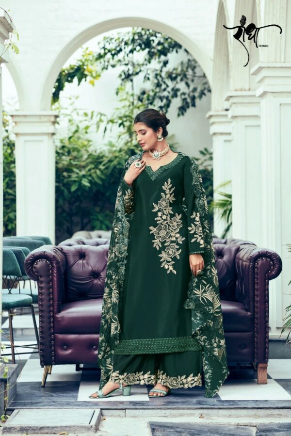 Radha Saanjh 2085 - Heavy Premium Chinon With Heavy Embroidery Work Stitched Suit
