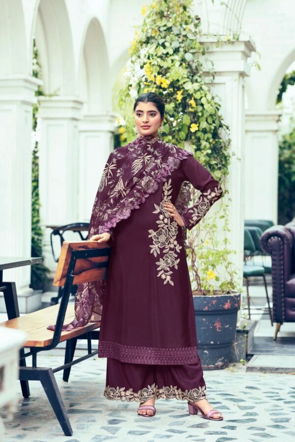 Radha Saanjh 2085 - Heavy Premium Chinon With Heavy Embroidery Work Stitched Suit