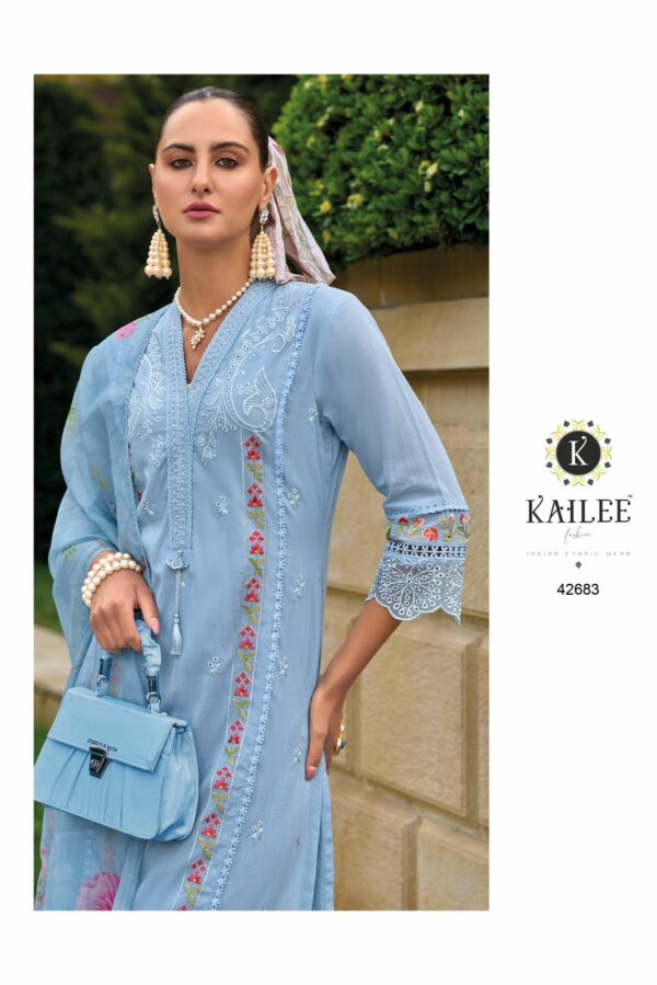 Kailee Iqra 42683 - Pure Cotton Designer Thread & Embroidery Work Stitched Suit
