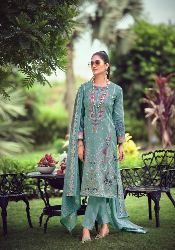 Riaz Musafir 10008 - Pure Karachi Lawn Cambric Digital Print With Embroidery Suit