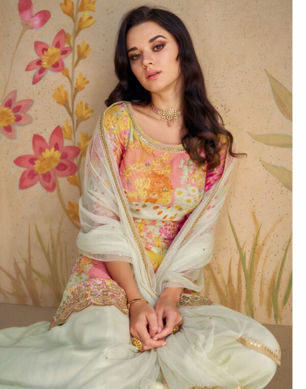Sayuri Sangam 5542 - Real Chinon Silk Embroidered Stitched Dress