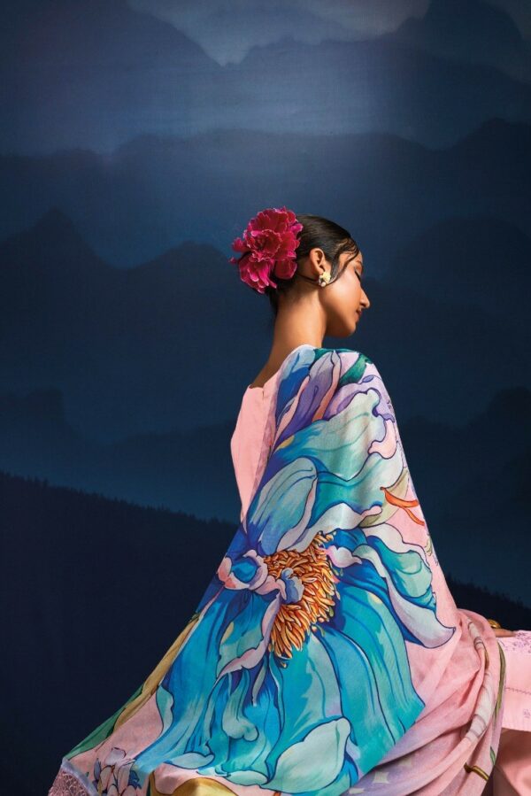 Kimora Vaadi 9346 - Pure Cotton Satin With Embroidery Suit