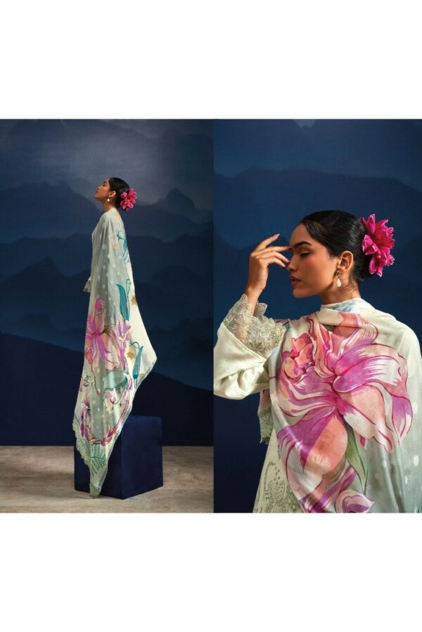 Kimora Vaadi 9346 - Pure Cotton Satin With Embroidery Suit