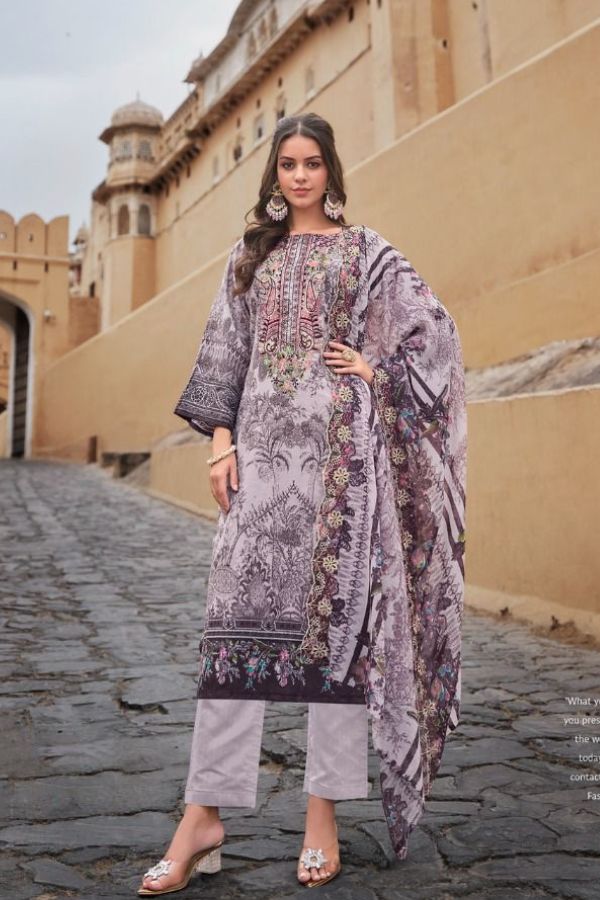Belliza Guzarish 008 - Pure Cotton Digital Prints With Exclusive Embroidery Work Suit