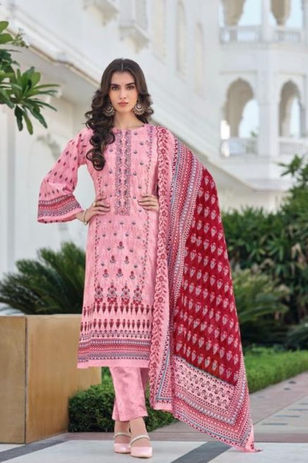 Belliza Zubiya 008 - Pure Cotton Digital Print With Heavy Embroidery Suit