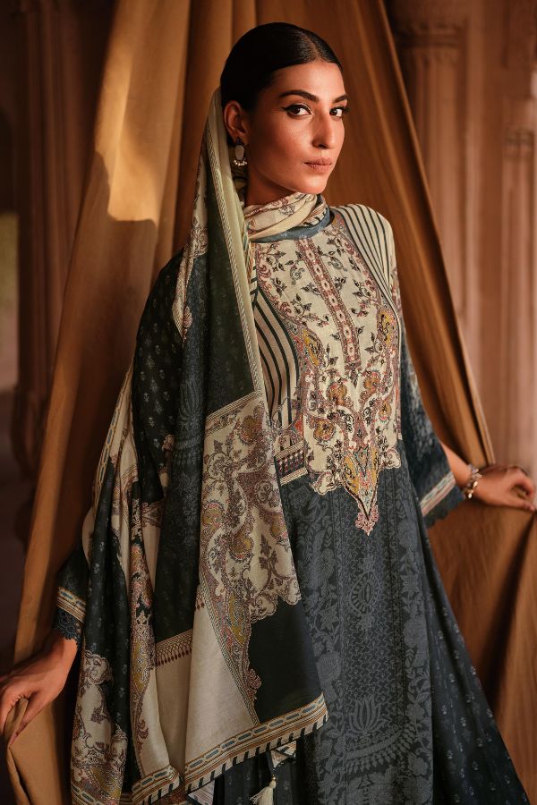 Varsha Ether ET05 - Viscose Muslin Digitally Printed With Handwork And Lace Suit