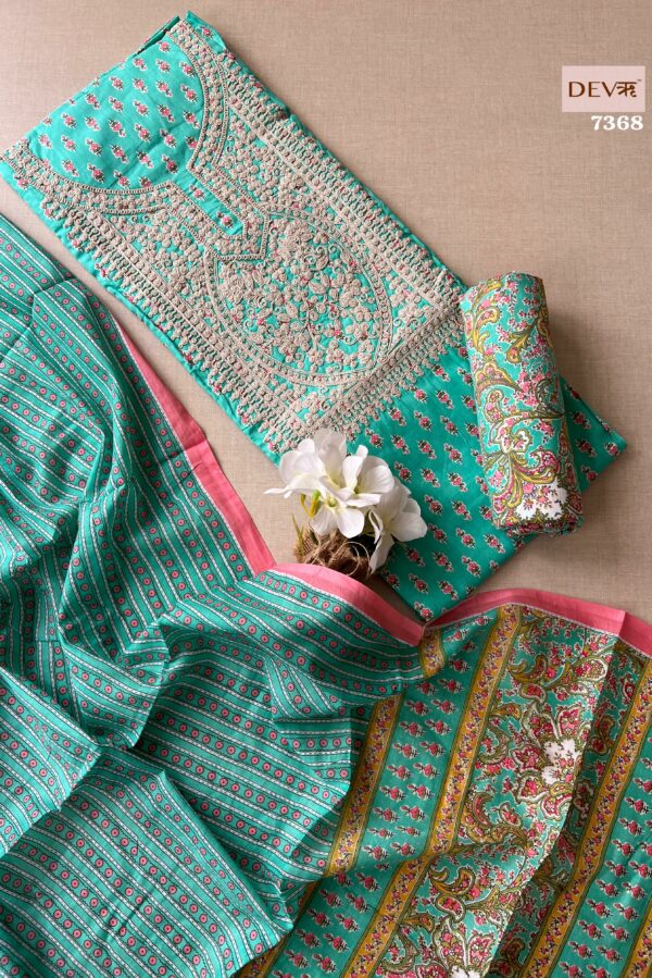 Pure Cotton Printed With Beautiful Cotton Dori Work Suit