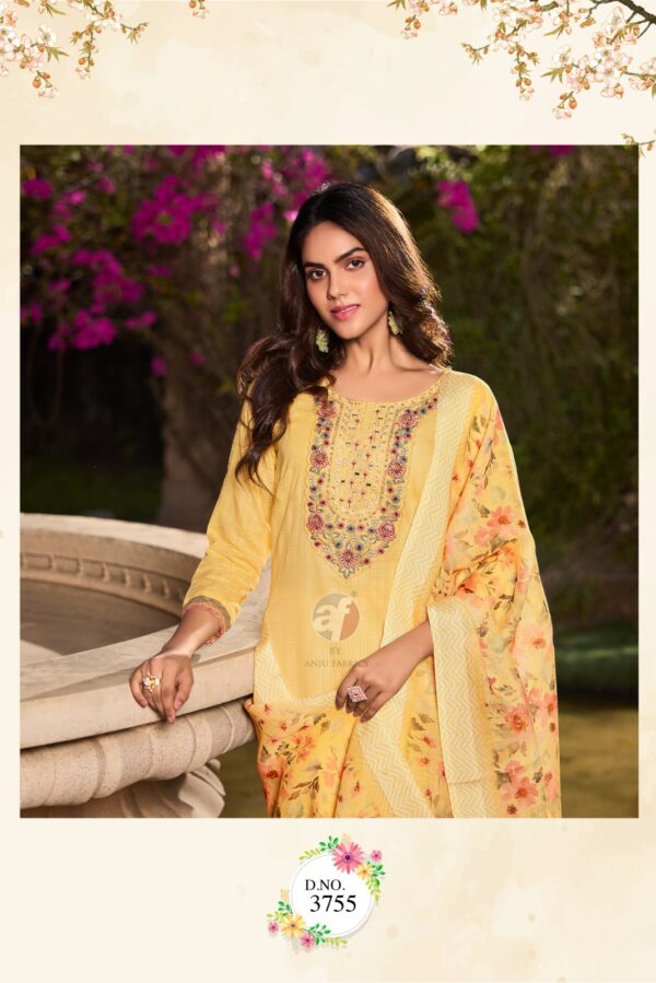 AF Patterns - Pure Cotton Embroidered Stitched Suit