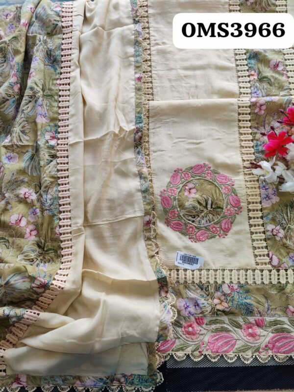 Beautiful Soft Muslin Embroidery Suit
