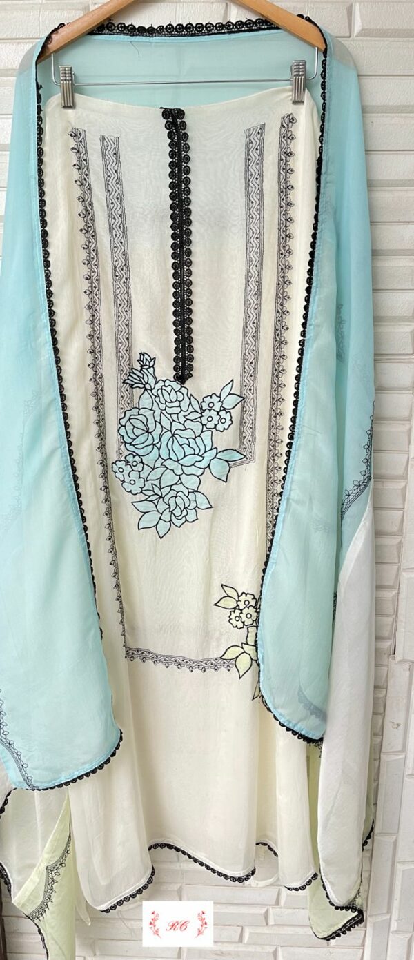 Organza With Resham & Sequence Embroidery Suit