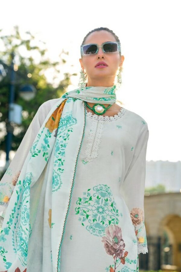 Zaveri Safaa 1339 - Cotton ZPU Lace With Digital Printed Stitched Suit