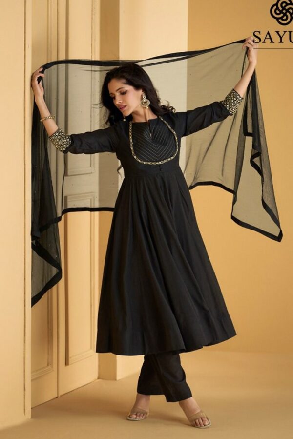 Sayuri Mandira 5545 - Pure Silk Embellished Work Stitched Dress