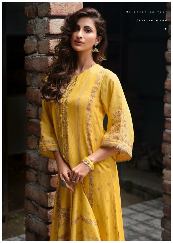 Varsha Kaizen KZ04 - Viscose Muslin Digitally Printed With Embroidery & Laces Suit