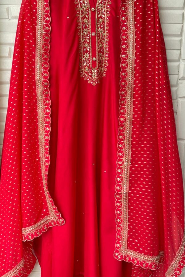 Pure Silk With Dabka, Zari, Sequins & Resham Embroidery Suit